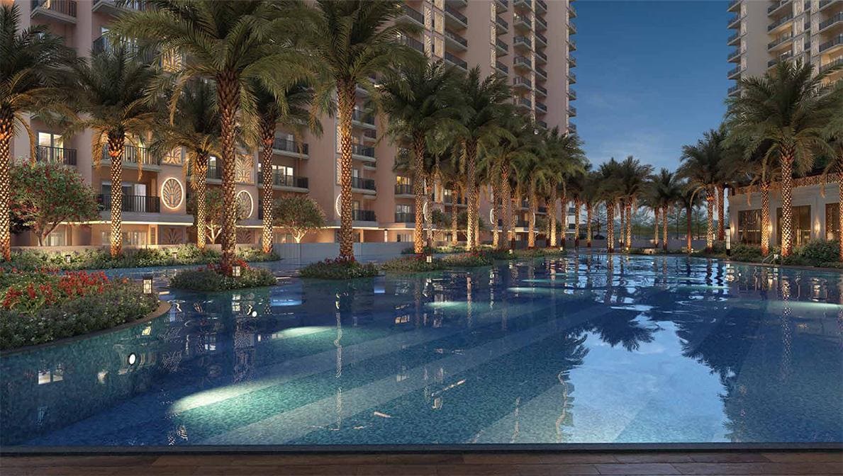 Resort-style swimming pool with landscaped surroundings at ACE Terra