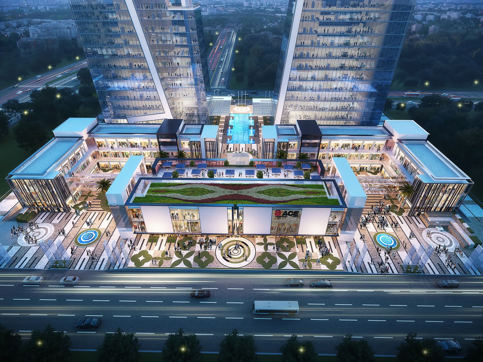 ACE 153 mixed-use commercial development with office towers