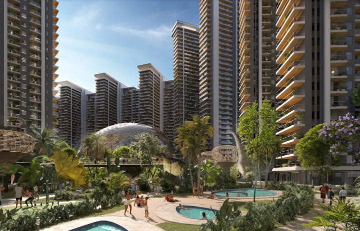 Elan The Presidential luxury residential towers with resort-style swimming pools and landscaped gardens in Sector 106 Gurugram