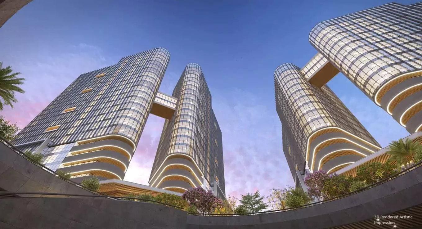 Contemporary office towers of Fairfox EON in Sector 140A Noida