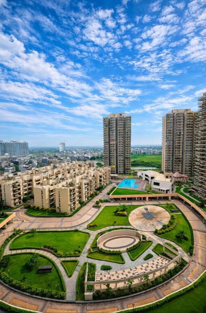 Luxury residential towers with landscaped gardens in Ghaziabad