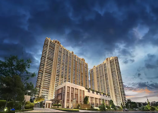 Godrej Jardinia luxury residential towers with grand entrance in Sector 146 Noida