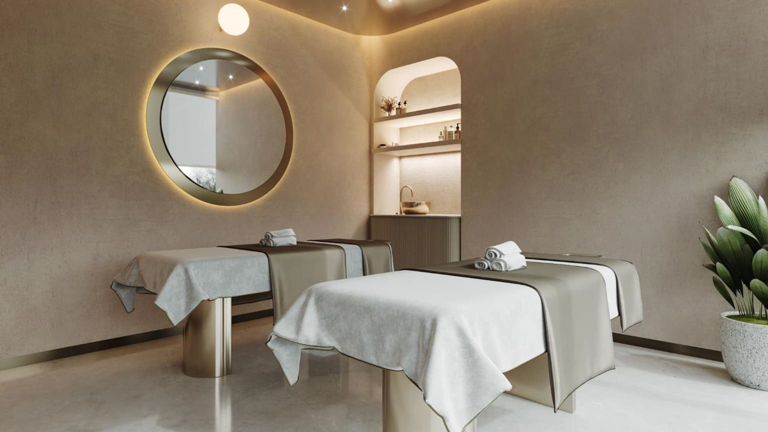 Luxury wellness spa and massage room at M3M 72