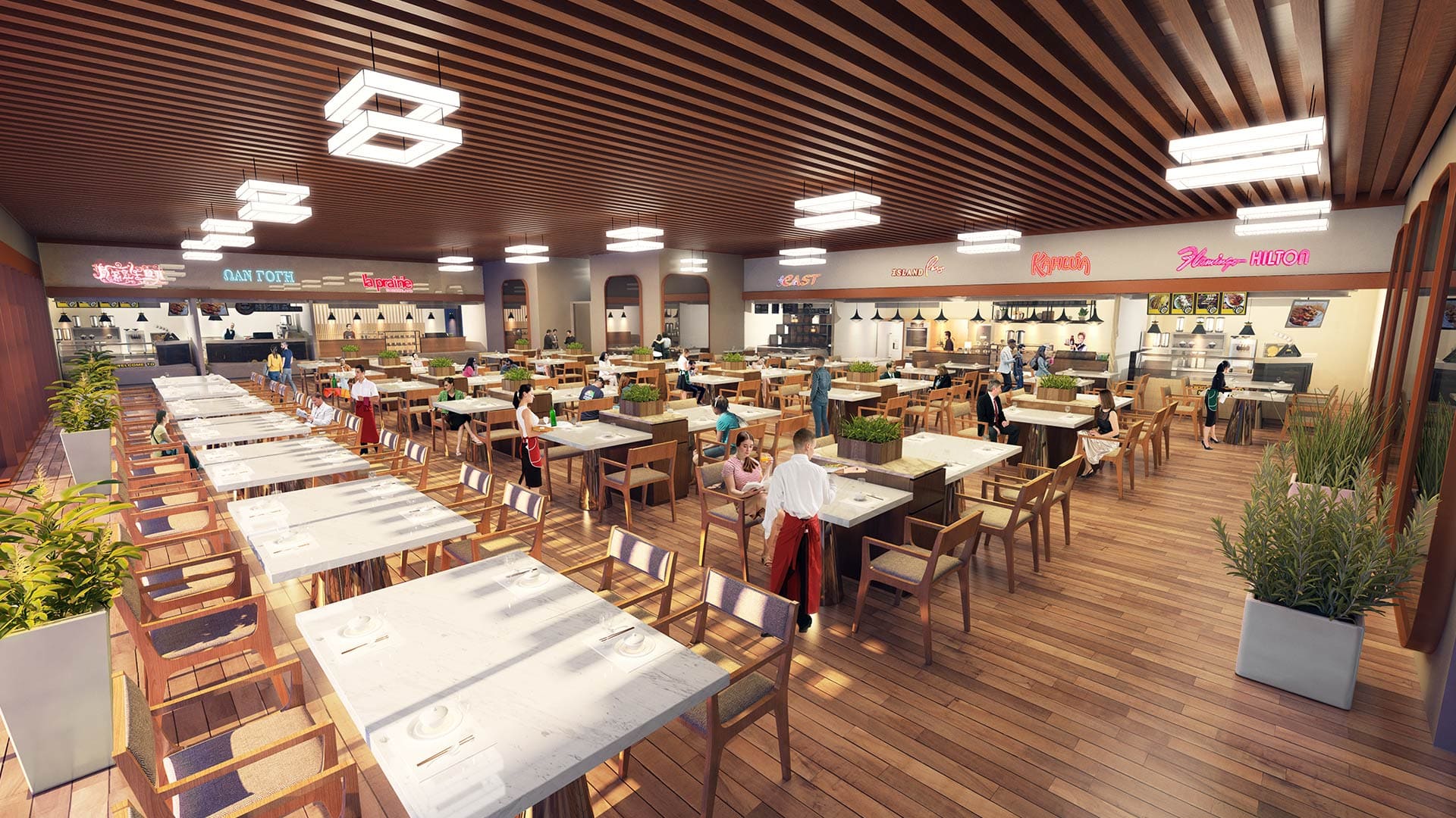 Food court and dining area at Paras Avenue Sector 129 Noida