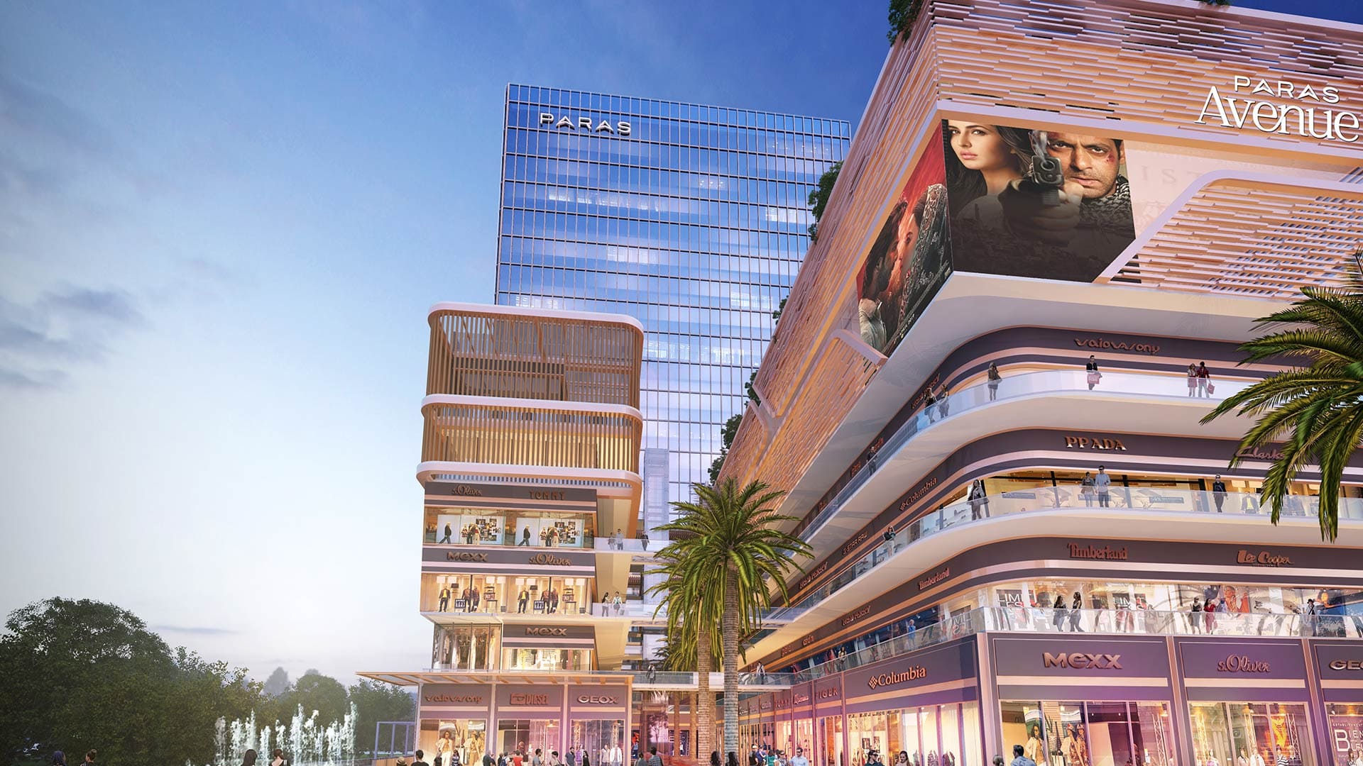 Paras Avenue Sector 129 Noida retail facade and commercial complex